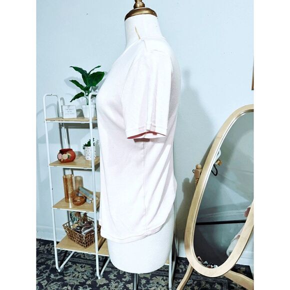 Retro Basic Editions Pink Embroidered Floral T-Shirt - Picture 2 of 5